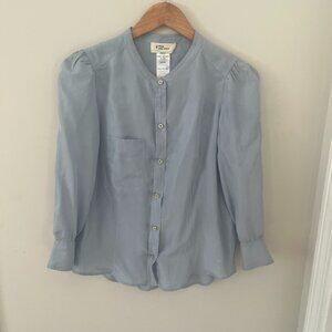 Isabel Marant Etiole Size 2 100% silk button down pale blue top